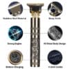 Professional T9 Trimmer Metal Shaver Mens Cordless Hair Beard Trimmer For Men Haircut Shaving Machine