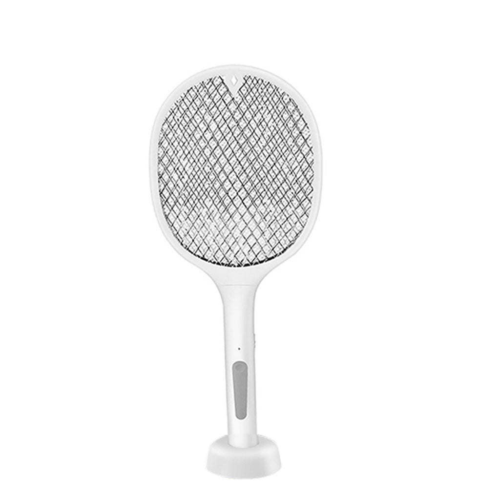 Mosquitoes Lamp & Racket 2 In 1 Electric Fly Swatter Powerful USB Rechargeable Grid 3-Layer Mesh Home Fly Killer Lamp (Random Color)