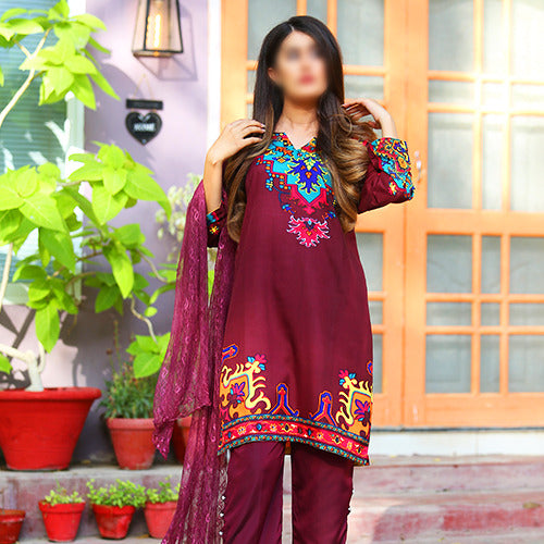 Exclusive Women Single Unstitched Suit (V2-003)