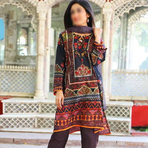 Exclusive Women Single Unstitched Suit (V1-003)