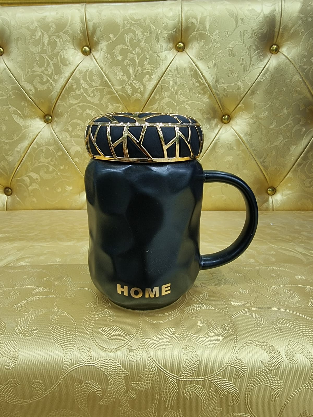 Black Ceramic Mug black colour