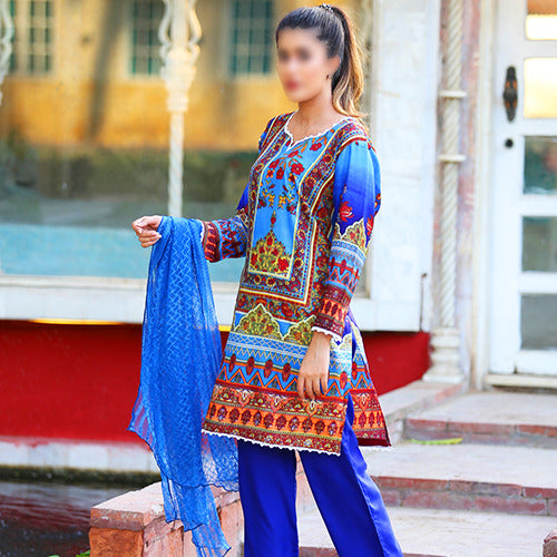 Exclusive Women Single Unstitched Suit (V2-009)