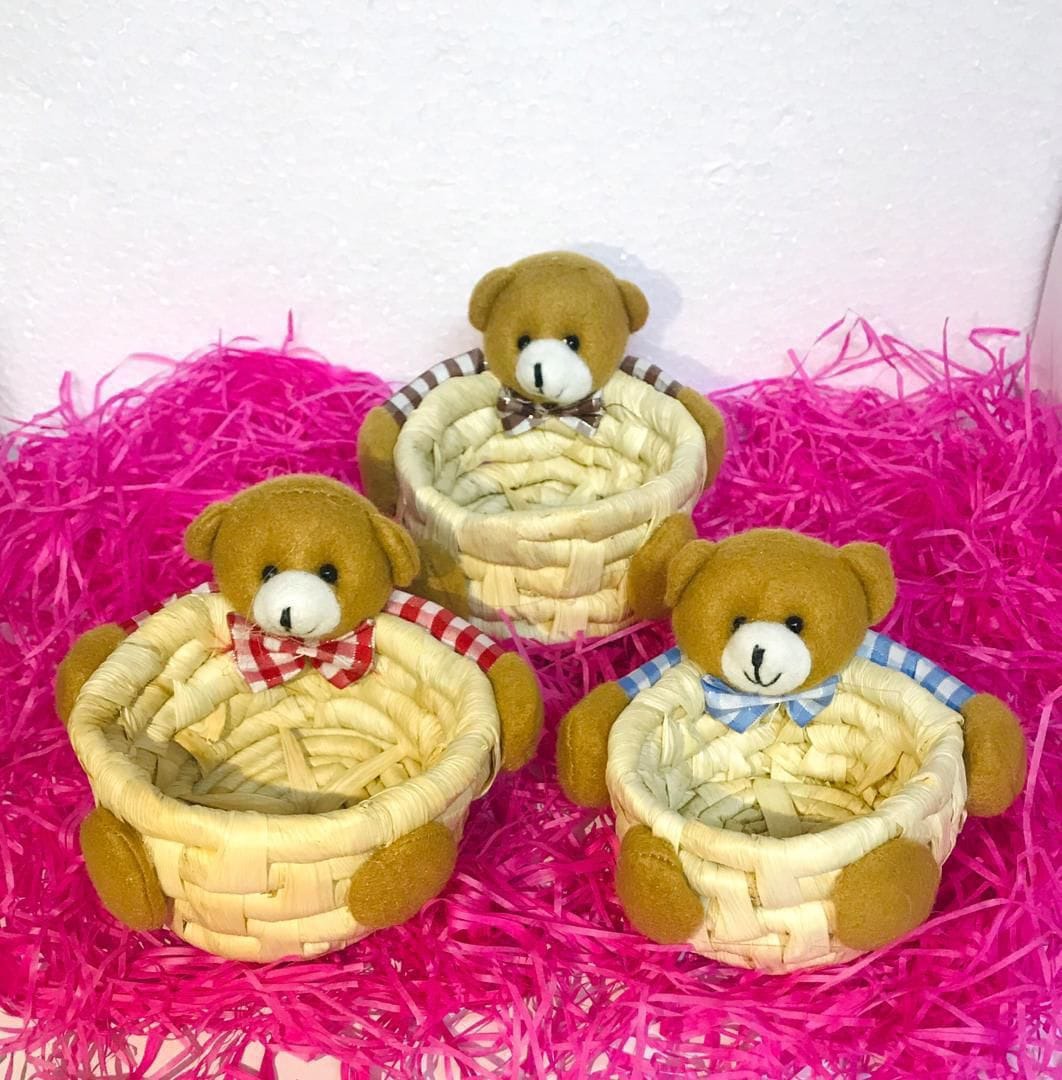 Cute Teddy Bear Basket