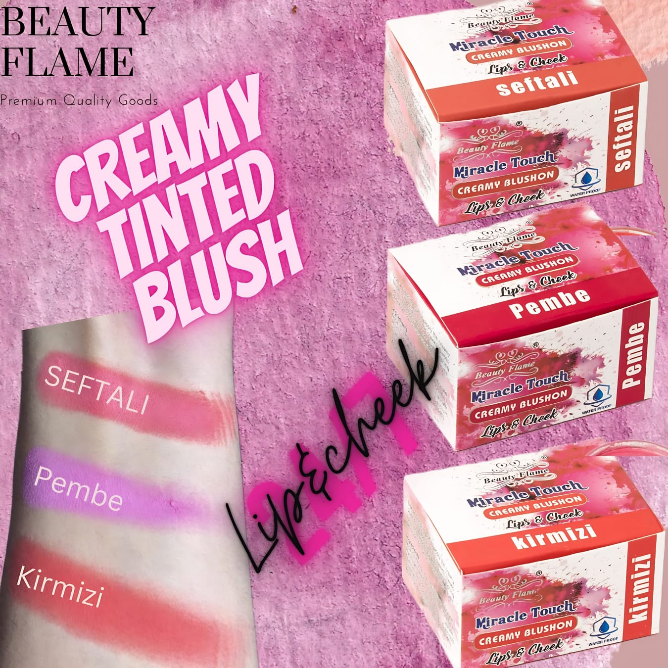 BEAUTY FLAME Creamy Tinted Blush On Lip & Check