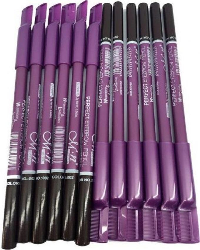 PERFECT Eyebrow pencil Black & Brown Color PROFESSIONAL Eyebrow Pencil